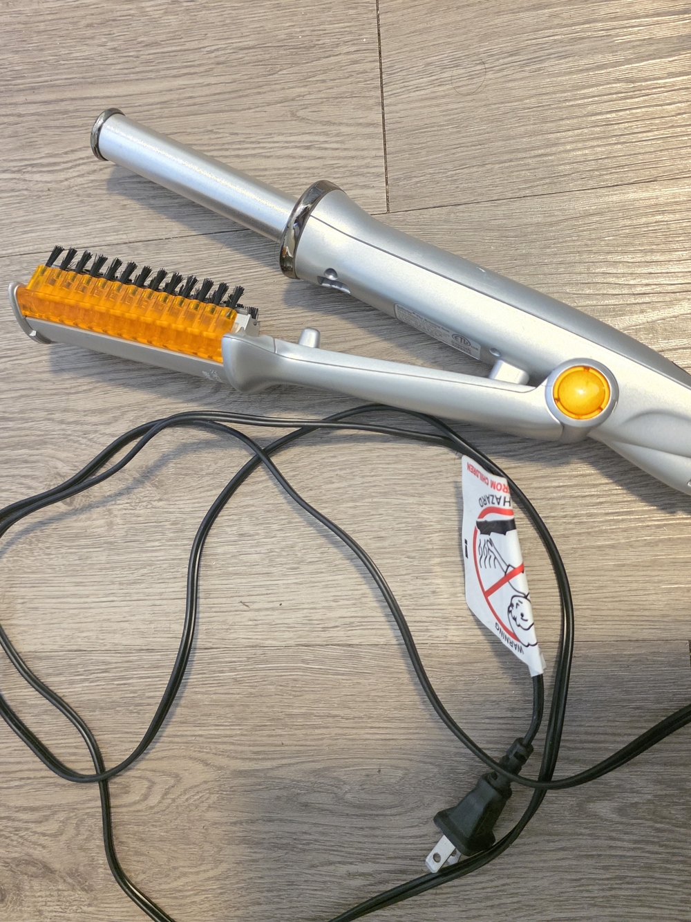 InStyler  Silver and Orange Ceramic Hair Styling Iron for Women